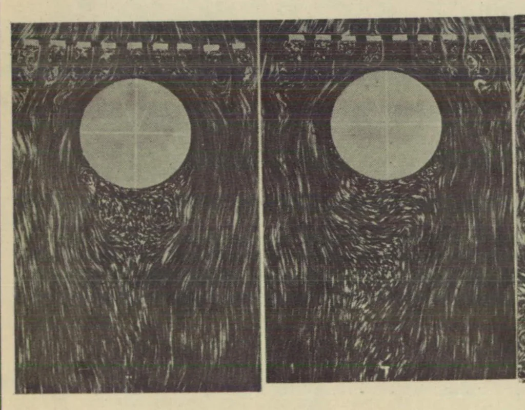 An illustration from Turbulence and mechanism of resistance on spheres and cylinders, 1932, leaf 22