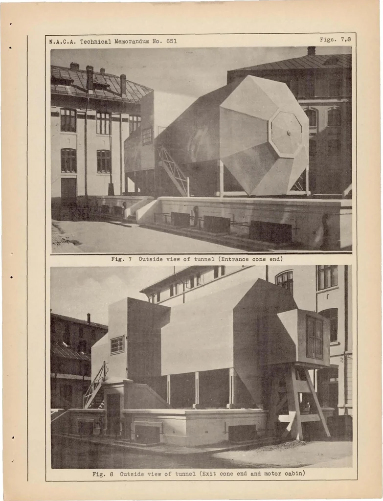 An illustration from Wind Tunnel of the Bucharest Polytechnic Institute, 1931, leaf 8