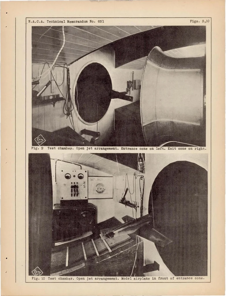 An illustration from Wind Tunnel of the Bucharest Polytechnic Institute, 1931, leaf 9