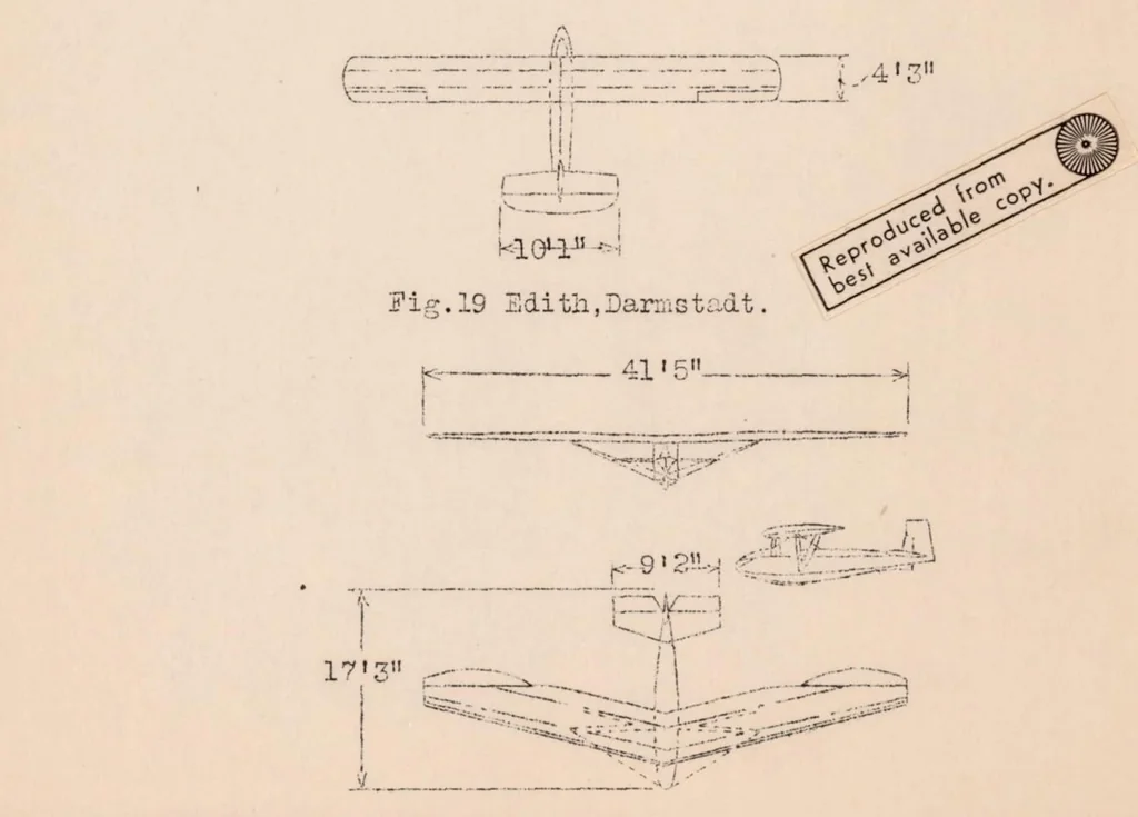 An illustration from The Development, Design and Construction of Gliders and Sailplanes, 1931, leaf 45