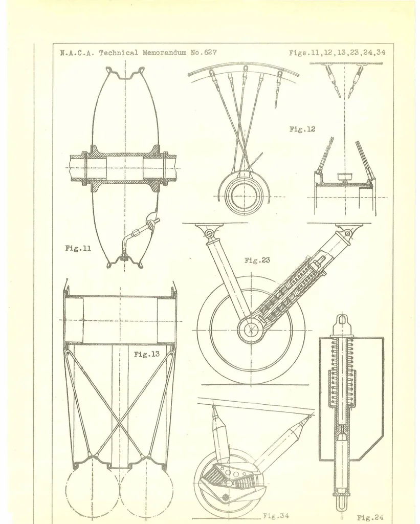 An illustration from Airplane landing gear, 1931, leaf 26