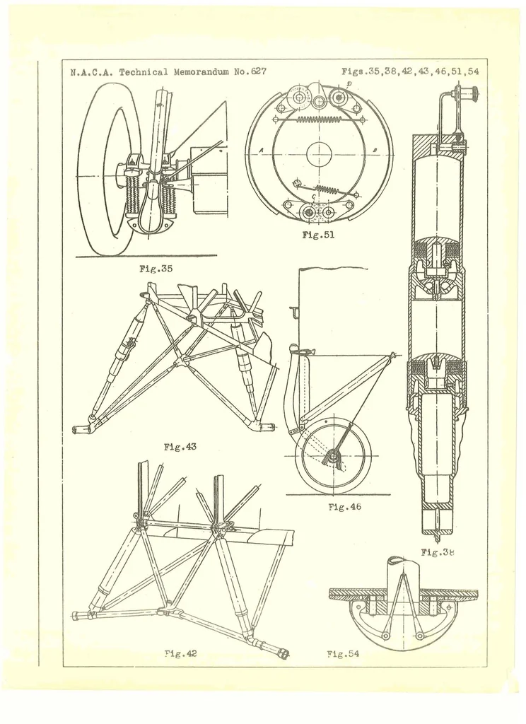 An illustration from Airplane landing gear, 1931, leaf 30