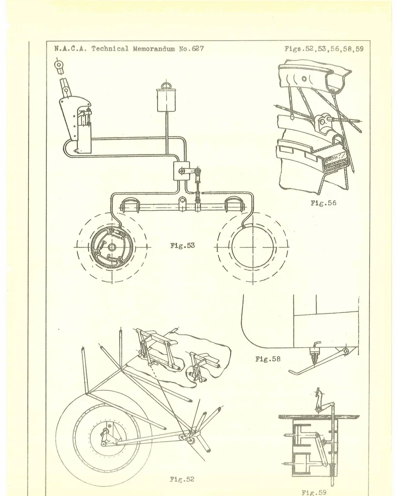 An illustration from Airplane landing gear, 1931, leaf 35