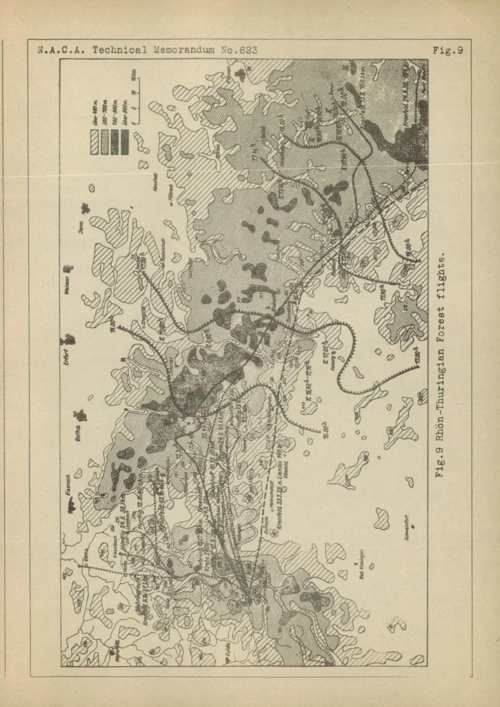 An illustration from Eleventh Rhon soaring-flight contest, 1930, 1931, leaf 21