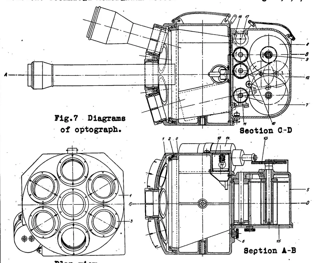 An illustration from Optico-photographic measurements of airplane deformations, 1931, leaf 18