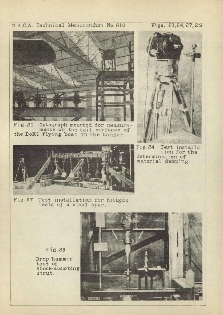 An illustration from Optico-photographic measurements of airplane deformations, 1931, leaf 21