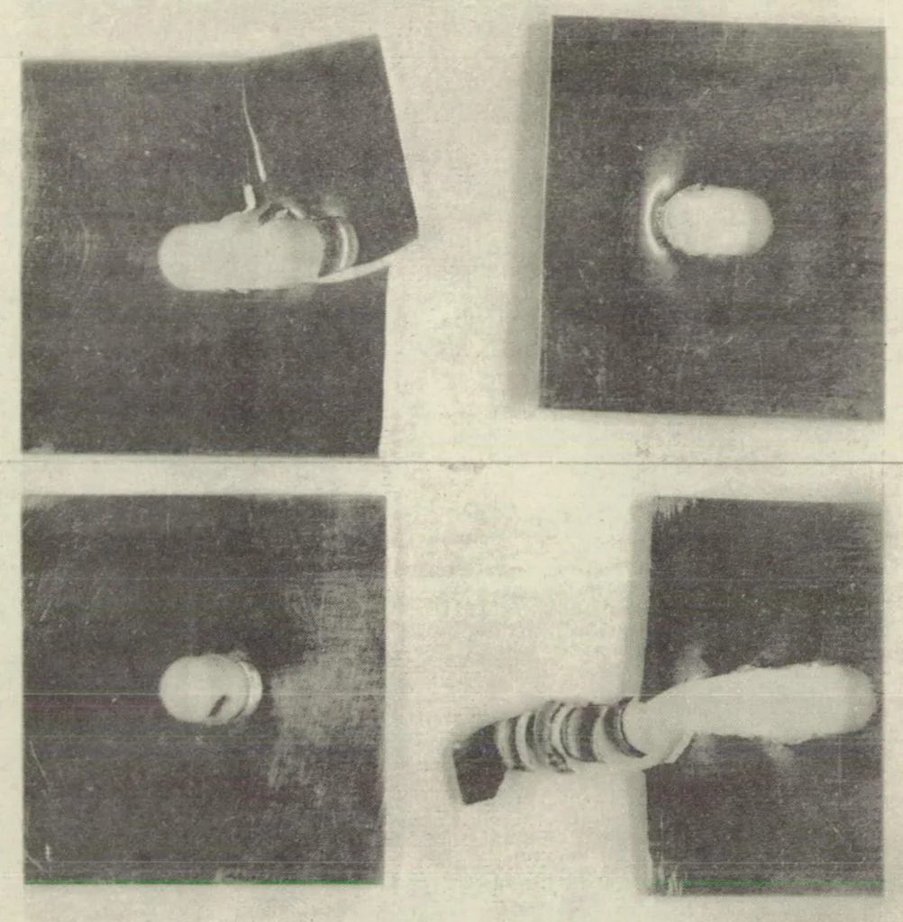 An illustration from Riveting in metal airplane construction. Part III : strength of riveted joints in duralumin (continued), 1930, leaf 35
