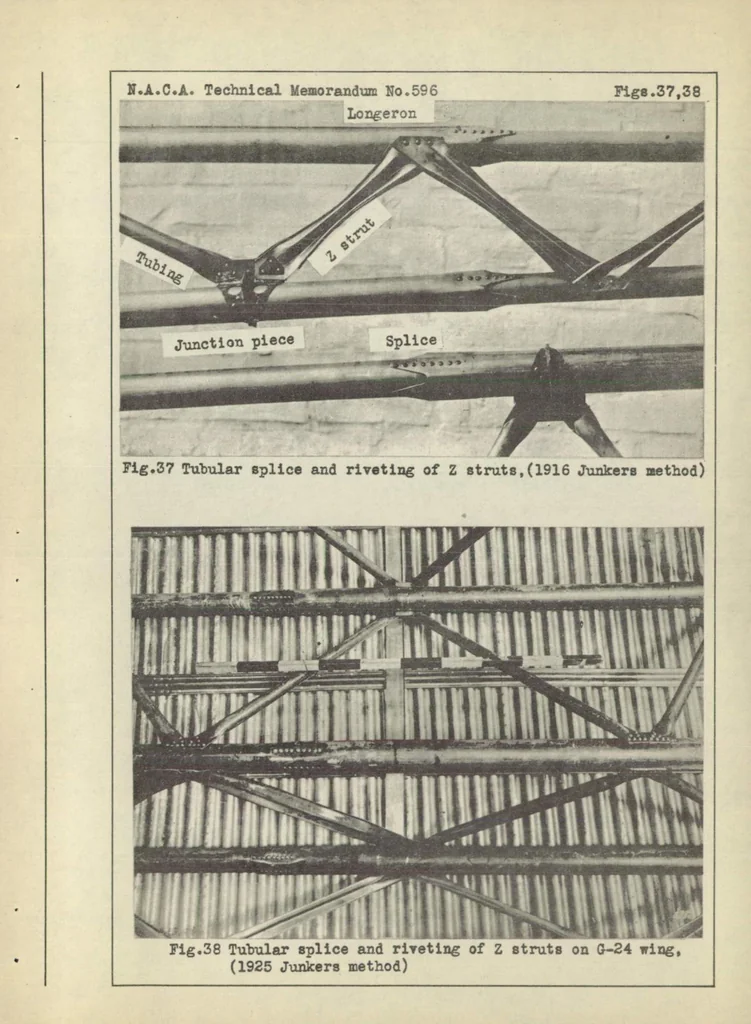 An illustration from Riveting in Metal Airplane Construction. Part I : Riveting Methods and Equipment in German Metal Airplane Construction, 1930, leaf 57