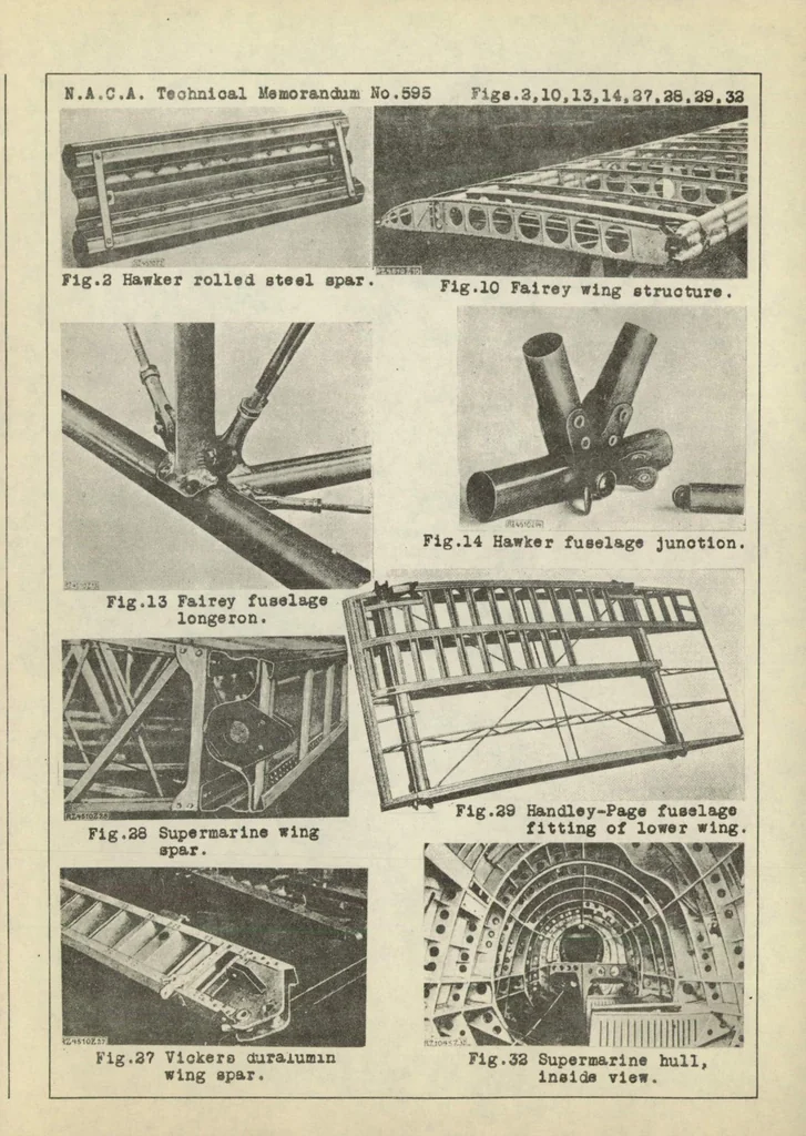 An illustration from English airplane construction, 1930, leaf 13