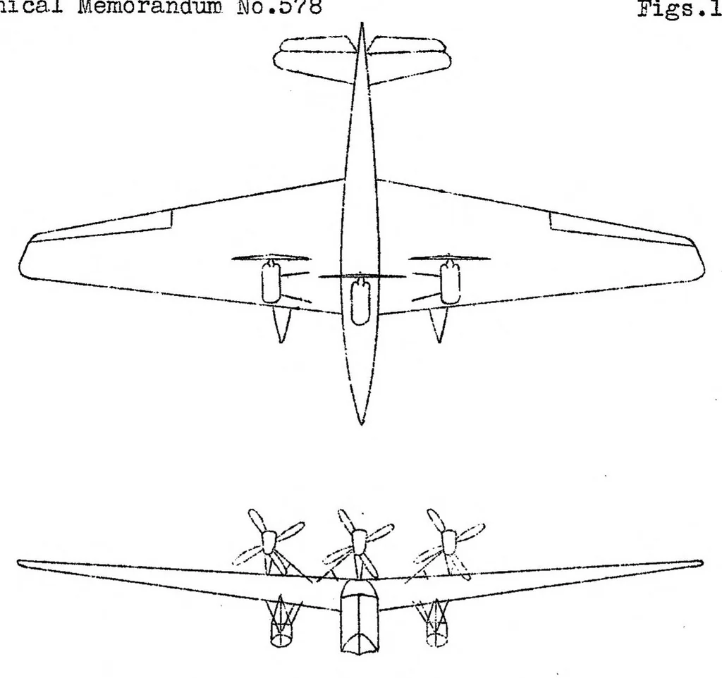 An illustration from Calculation of tapered monoplane wings, 1930, leaf 21