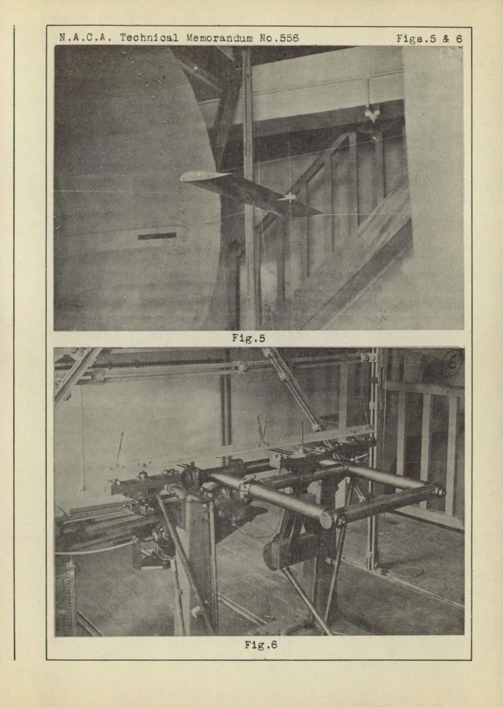 An illustration from The electrodynamometric balance of the small wind tunnel of the French Service of Aeronautical Research, 1930, leaf 12