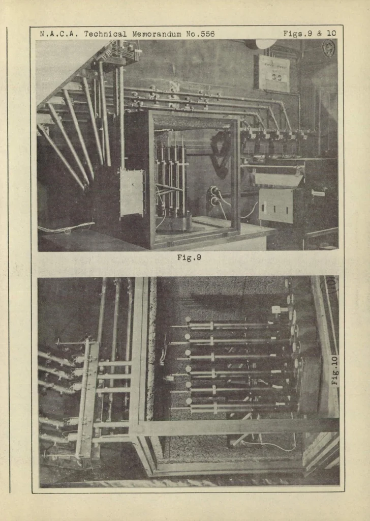 An illustration from The electrodynamometric balance of the small wind tunnel of the French Service of Aeronautical Research, 1930, leaf 14