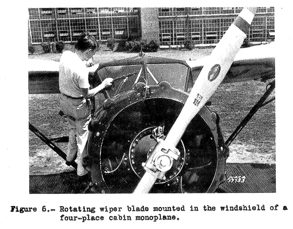 An illustration from An Investigation of the Prevention of Ice on the Airplane Windshield, 1939, leaf 18
