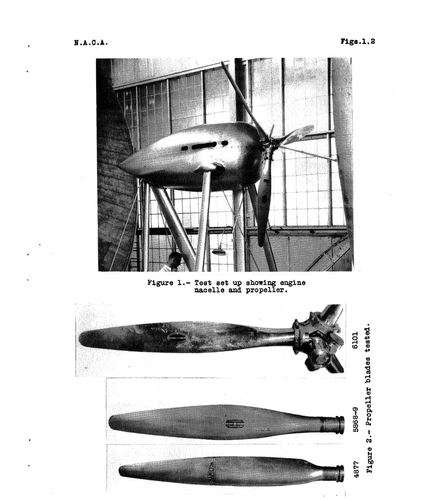 An illustration from The Torsional and Bending Deflection of Full-Scale Duralumin Propeller Blades under Normal Operating Conditions, Special Report, 1938, leaf 14