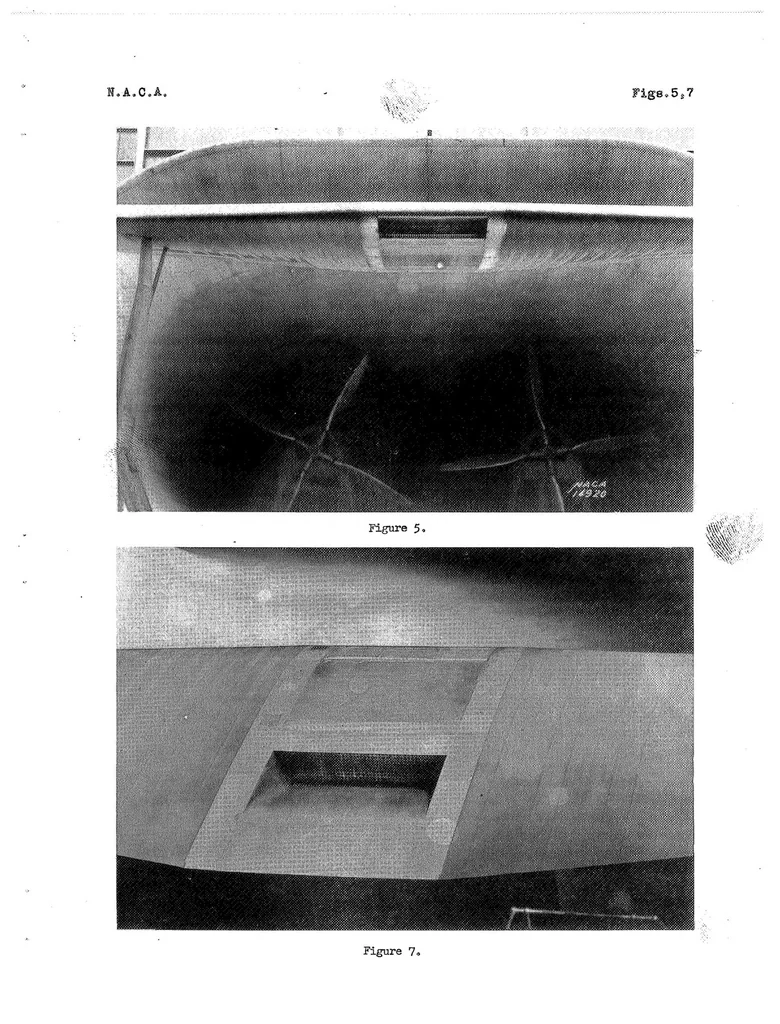 An illustration from Full-Scale Wind-Tunnel Investigation of Wing Cooling Ducts, Special Report, 1938, leaf 35