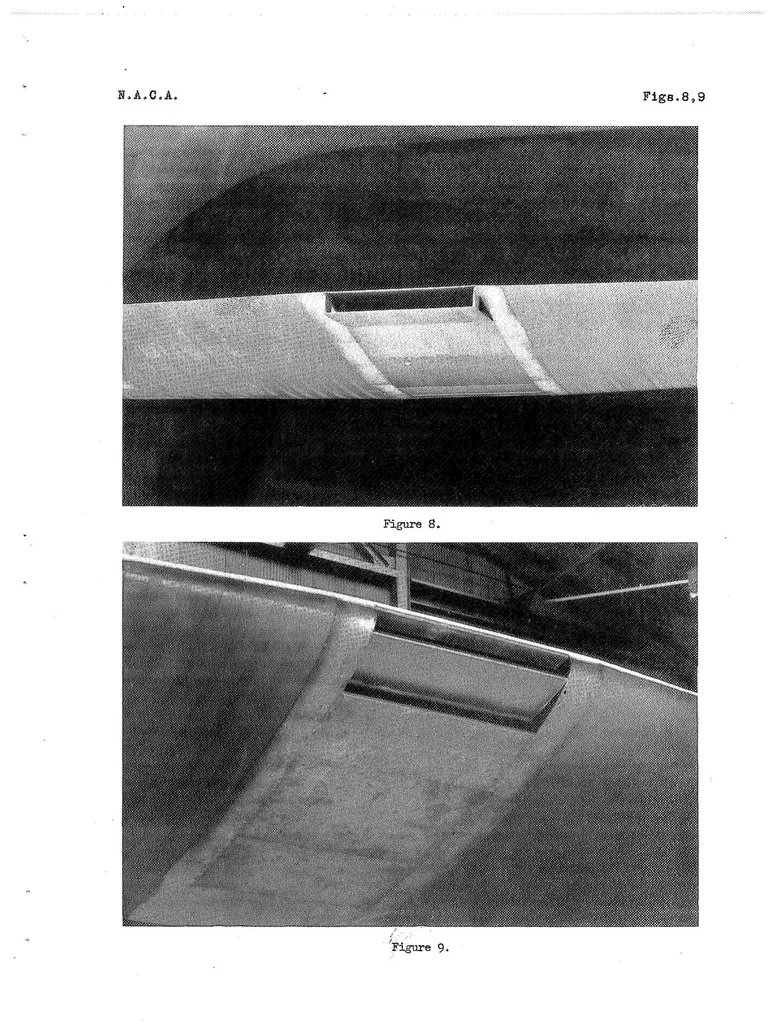An illustration from Full-Scale Wind-Tunnel Investigation of Wing Cooling Ducts, Special Report, 1938, leaf 37