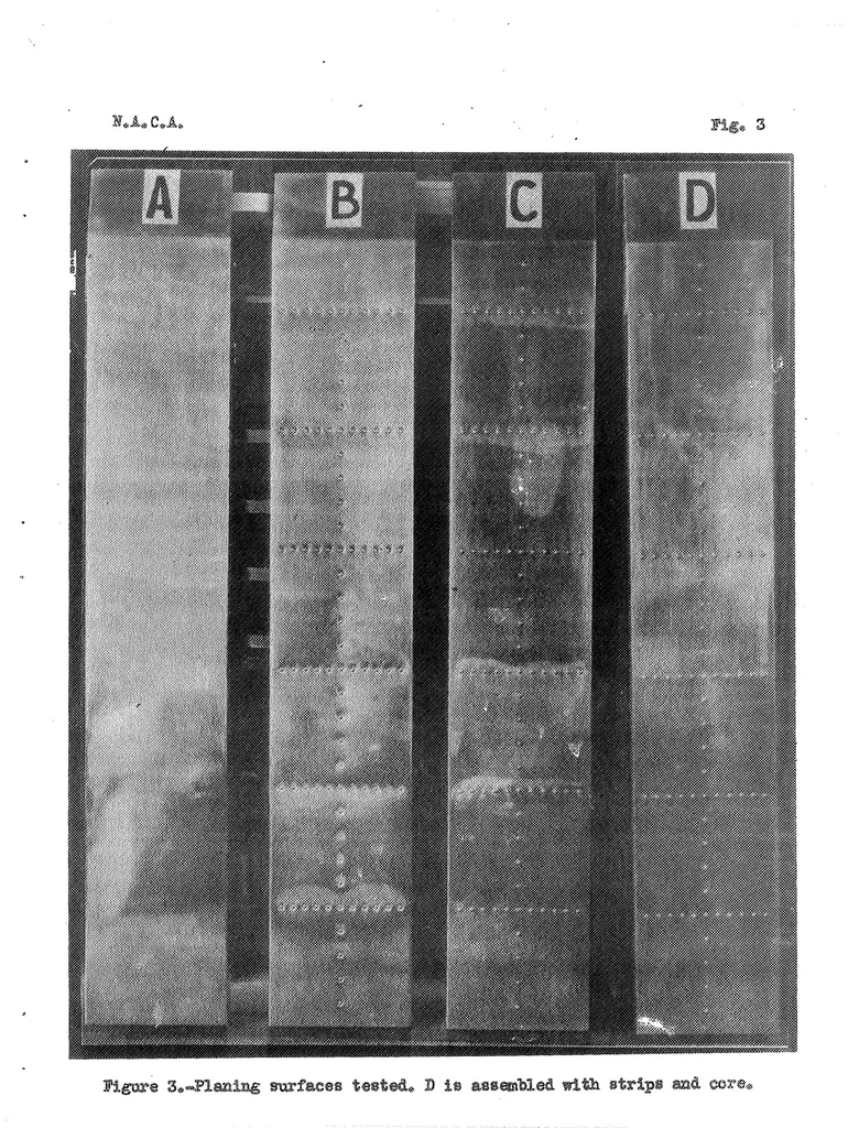 An illustration from The Relative Hydrodynamic Resistance of Various Types of Rivet Heads from Tests of Planning Surfaces, Special Report, 1935, leaf 7