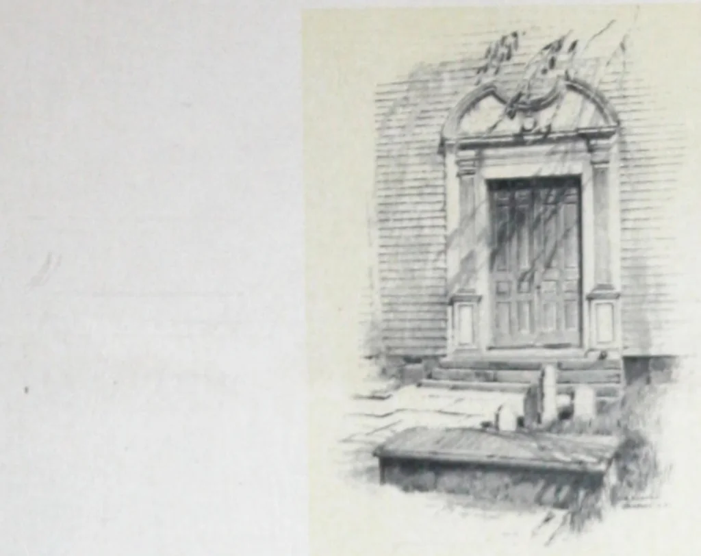 An illustration from Early American architecture : selected sketches and measured drawings showing colonial and Georgian design., 1920, leaf 2