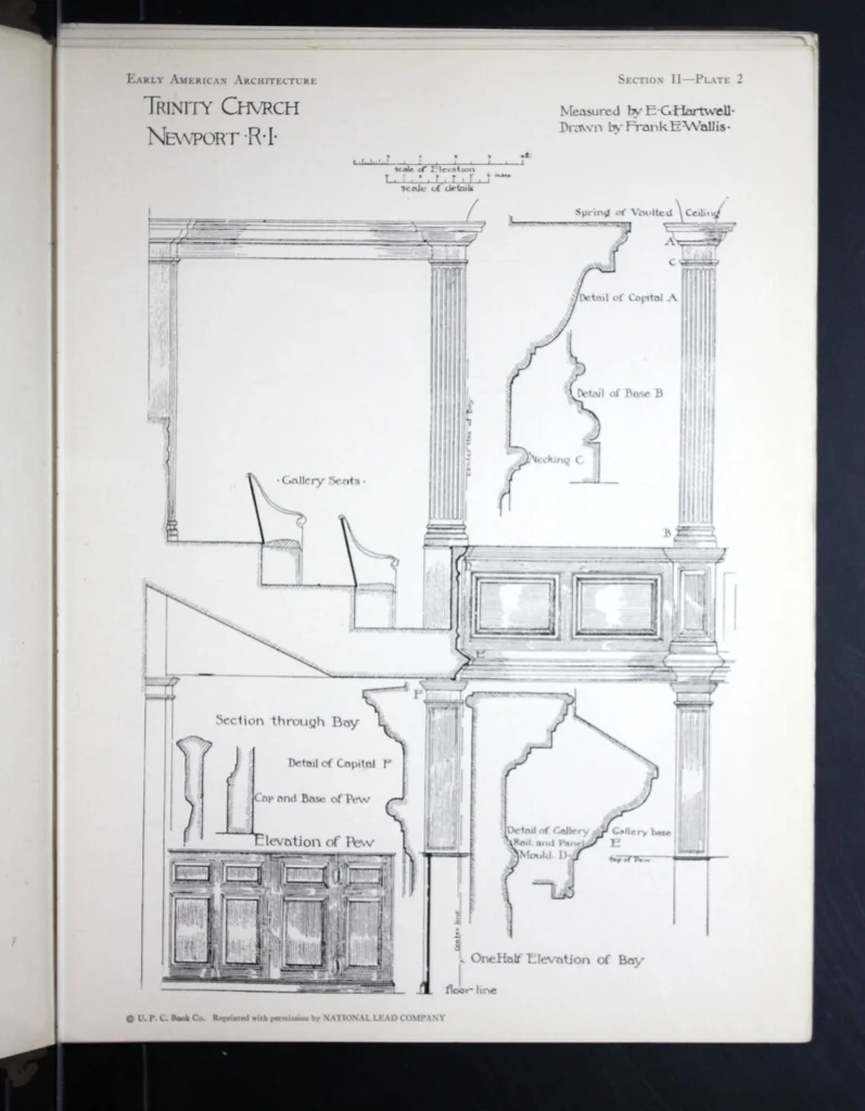 An illustration from Early American architecture : selected sketches and measured drawings showing colonial and Georgian design., 1920, leaf 20