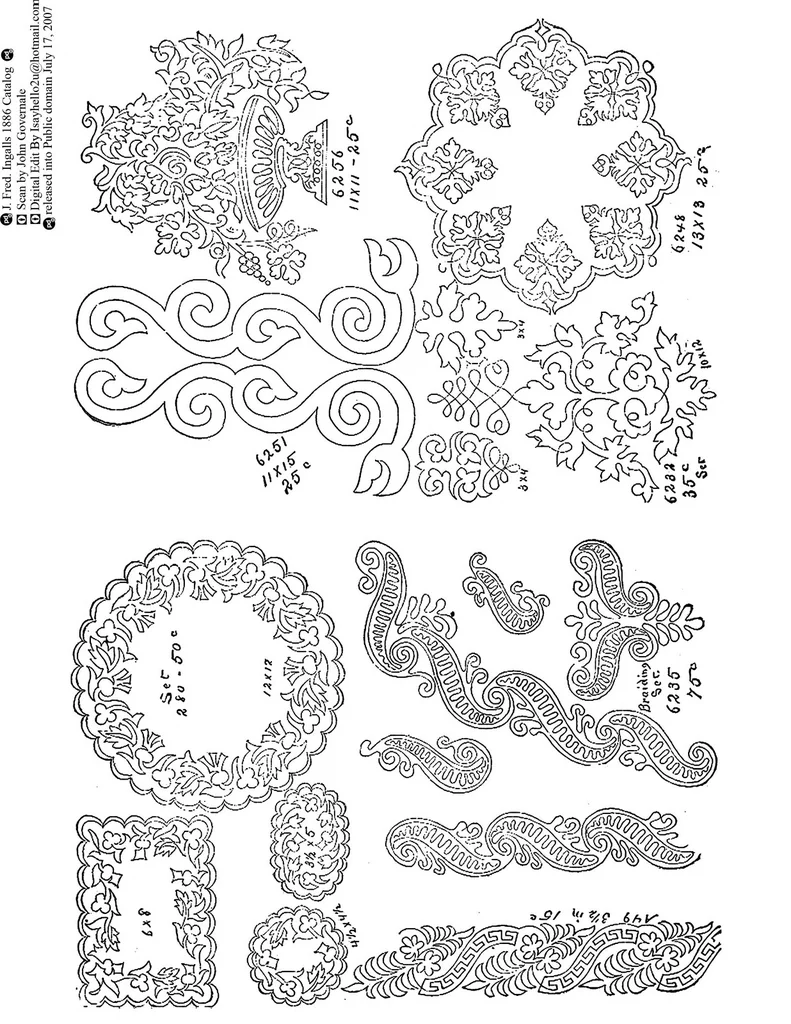 An illustration from New Sample Book of Our Artistic Perforated Parchment Stamping Patterns, 1886, leaf 123