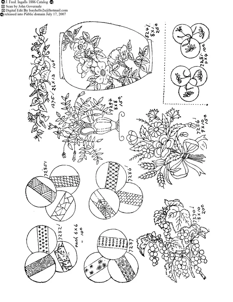 An illustration from New Sample Book of Our Artistic Perforated Parchment Stamping Patterns, 1886, leaf 222