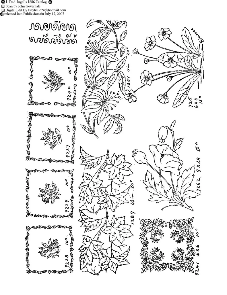 An illustration from New Sample Book of Our Artistic Perforated Parchment Stamping Patterns, 1886, leaf 239