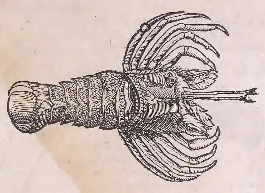 An illustration from Nomenclator aquatilium animantium : Icones animalium in mari et dulcibus aquis degentium plus quam DCC. cum nomenclaturis singulorum Latinis, Graecis, Italicis, Hispanicis, Gallicis, Germanicis, Anglicis, alijsq́[ue] interdum, per certos ordines digestae ..., 1606, leaf 248