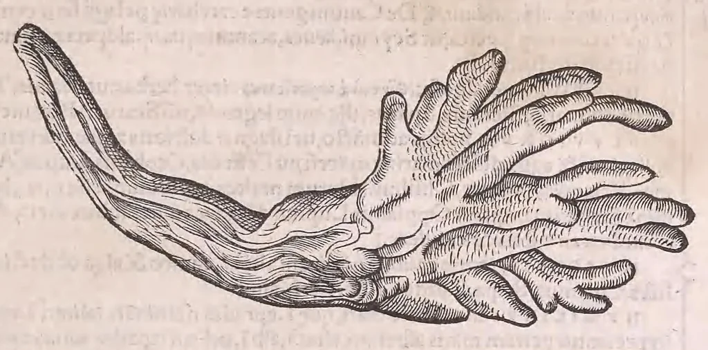 An illustration from Nomenclator aquatilium animantium : Icones animalium in mari et dulcibus aquis degentium plus quam DCC. cum nomenclaturis singulorum Latinis, Graecis, Italicis, Hispanicis, Gallicis, Germanicis, Anglicis, alijsq́[ue] interdum, per certos ordines digestae ..., 1606, leaf 304