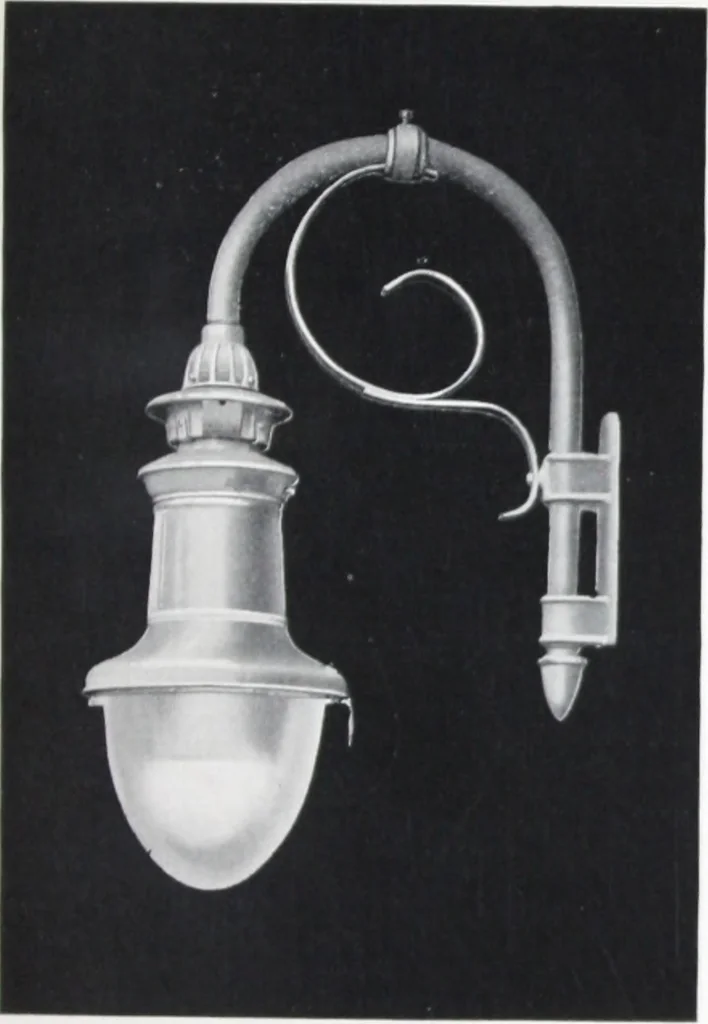 An illustration from Novalux street lighting units (pendent and bracket types) for Mazda series lamps., 1919, leaf 40