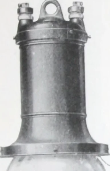 An illustration from Novalux street lighting units (pendent and bracket types) for Mazda series lamps, 1920, leaf 56