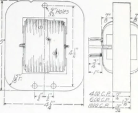 An illustration from Novalux street lighting units (pendent and bracket types) for Mazda series lamps, 1920, leaf 8