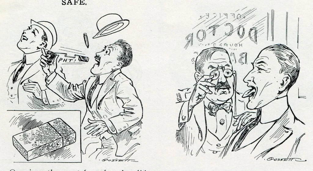 An illustration from Novelties, Jokes, Tricks, Puzzles, Magic, From All Over The World And Every Where Else, 1913, C. J. Felsman, 1913, leaf 10
