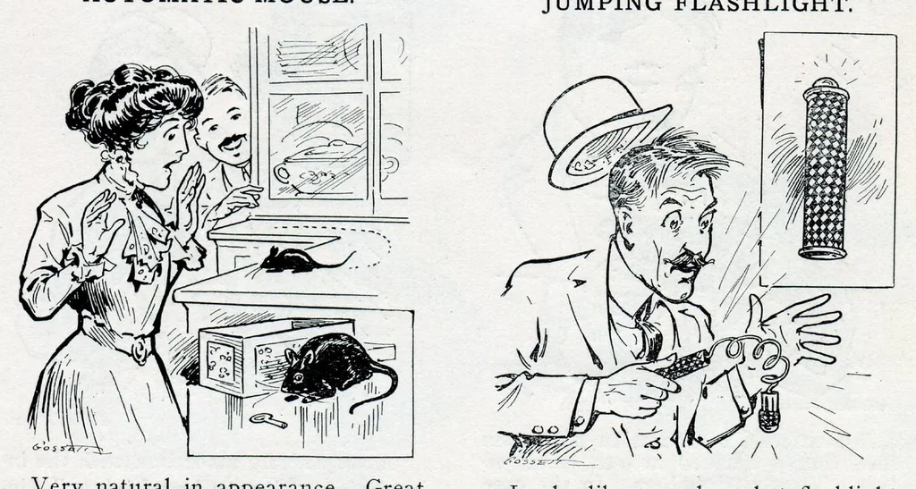 An illustration from Novelties, Jokes, Tricks, Puzzles, Magic, From All Over The World And Every Where Else, 1913, C. J. Felsman, 1913, leaf 17