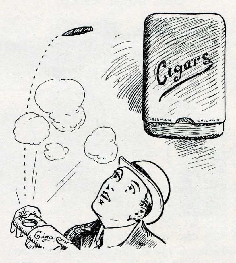 An illustration from Novelties, Jokes, Tricks, Puzzles, Magic, From All Over The World And Every Where Else, 1913, C. J. Felsman, 1913, leaf 18