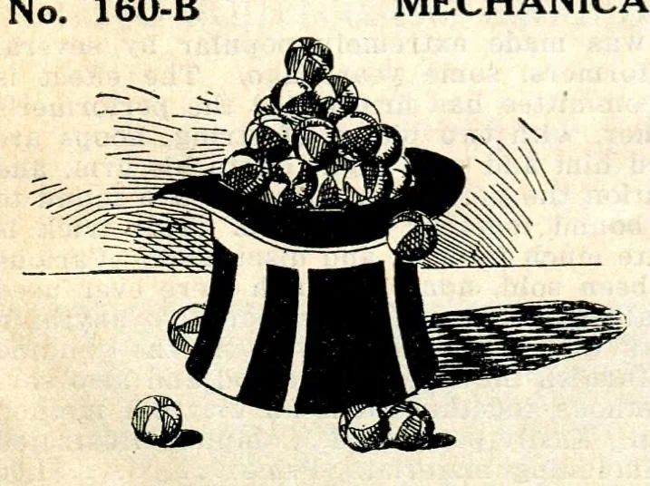 An illustration from Novelties, Jokes, Tricks, Puzzles, Magic, From All Over The World And Every Where Else, 1924, A. P. Felsman, 1924, leaf 52