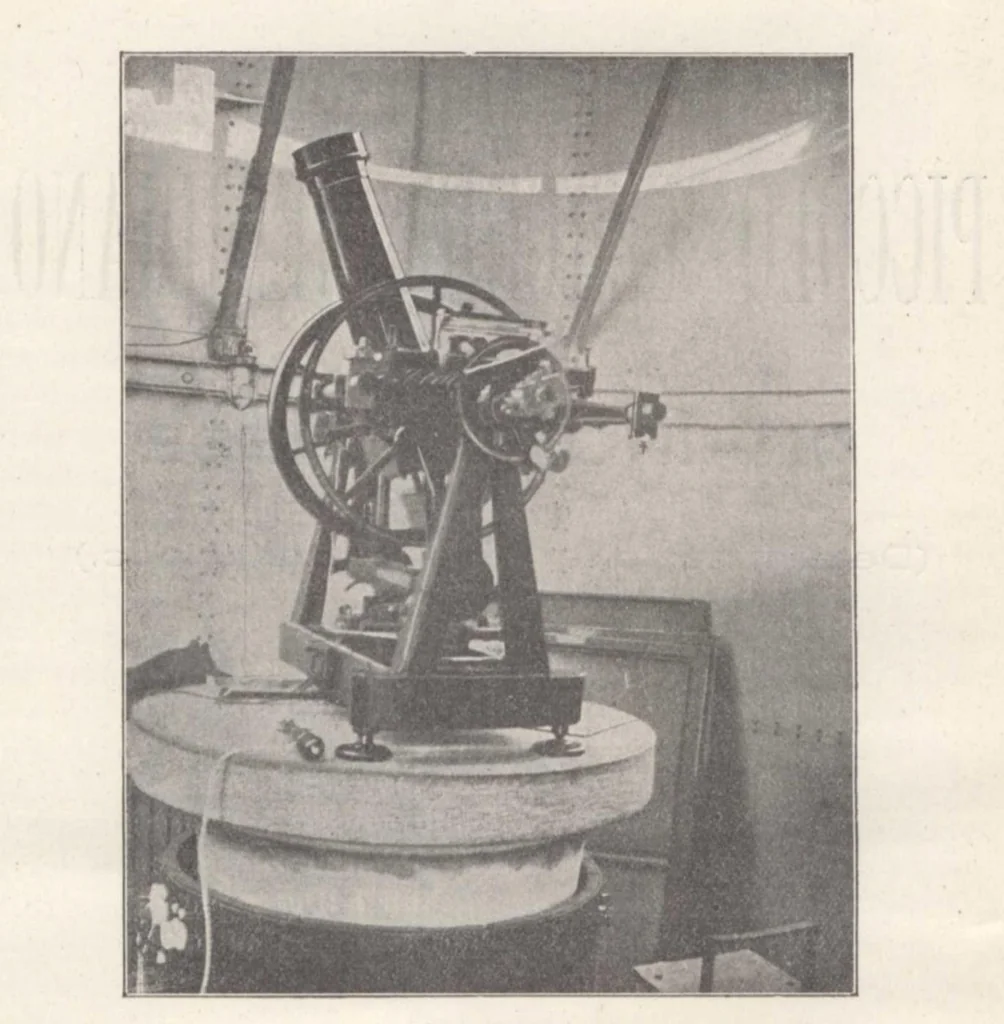 An illustration from Il piccolo cerchio meridiano dell'Osservatorio di Pino Torinese : (determinazione delle costanti, ecc.), 1916, leaf 2