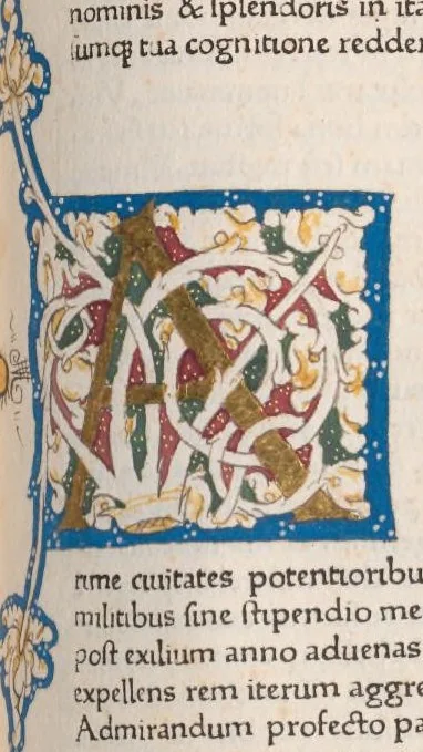 An illustration from Vitae illustrium virorum, leaf 402