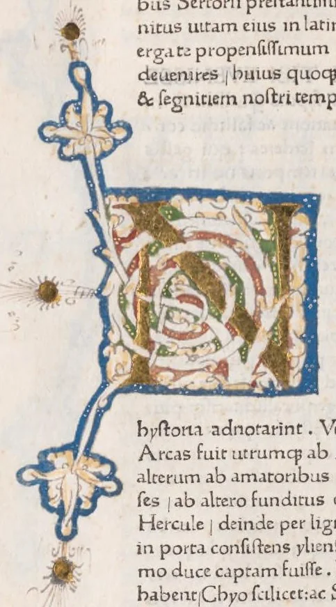 An illustration from Vitae illustrium virorum, leaf 585