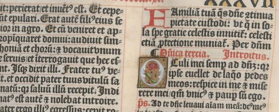 An illustration from Missale Parisiense., leaf 104