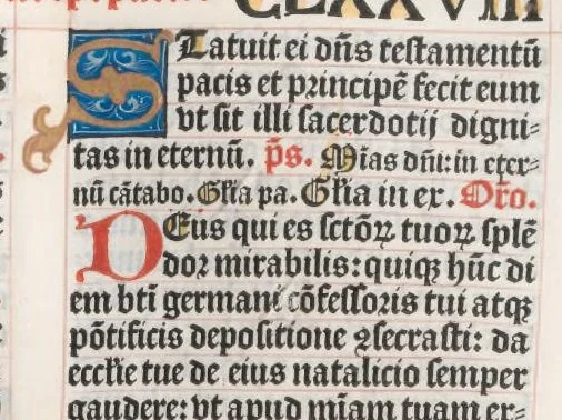 An illustration from Missale Parisiense., leaf 392