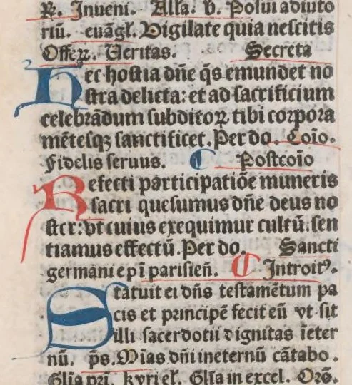 An illustration from Missale Parisiense, leaf 341