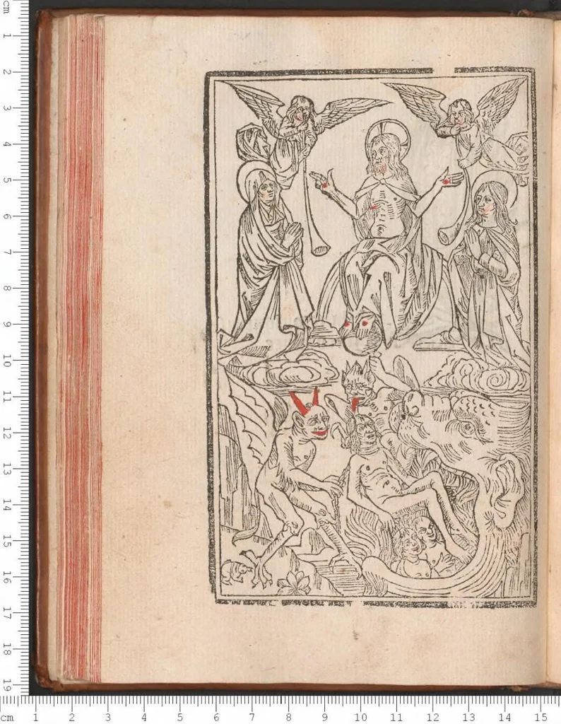 An illustration from Complainte de l’âme damnée (« Hélas, hélas et plus que hélas »), leaf 7