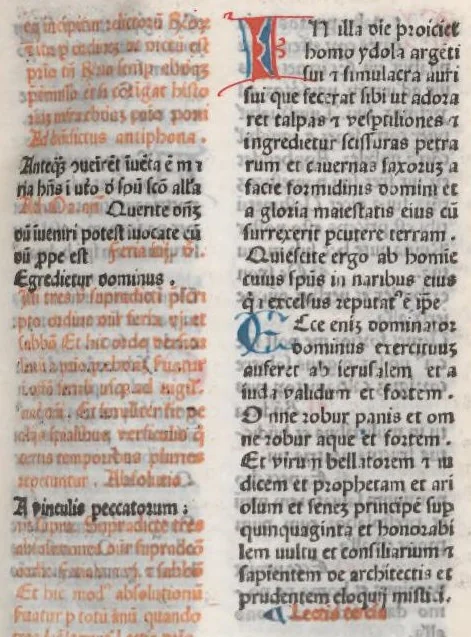 An illustration from Breviarium Romanum, leaf 196