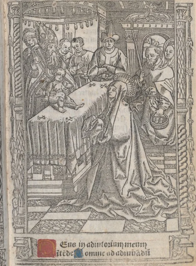 An illustration from [Horae ad usum Romanum. Lat. et fr. :] Heures à l’usaige de Romme, 1505, leaf 126