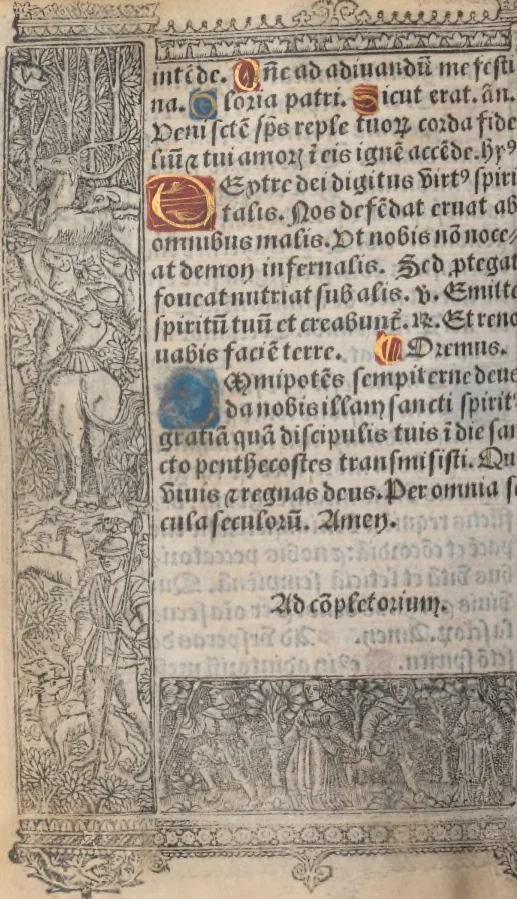 An illustration from [Horae ad usum Romanum. Lat. et fr. :] Heures à l’usaige de Romme, 1505, leaf 143