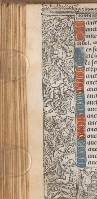 An illustration from [Horae ad usum Romanum. Lat. et fr. :] Heures à l’usaige de Romme, 1505, leaf 179