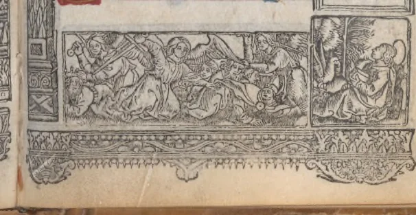 An illustration from [Horae ad usum Romanum. Lat. et fr. :] Heures à l’usaige de Romme, 1505, leaf 196