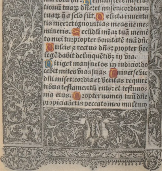 An illustration from [Horae ad usum Romanum. Lat. et fr. :] Heures à l’usaige de Romme, 1505, leaf 205