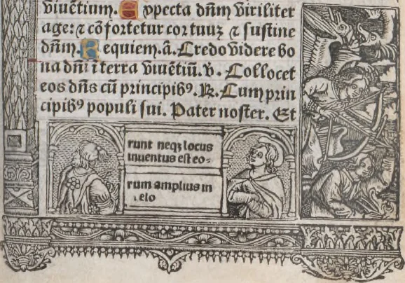An illustration from [Horae ad usum Romanum. Lat. et fr. :] Heures à l’usaige de Romme, 1505, leaf 208