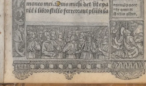 An illustration from [Horae ad usum Romanum. Lat. et fr. :] Heures à l’usaige de Romme, 1505, leaf 218